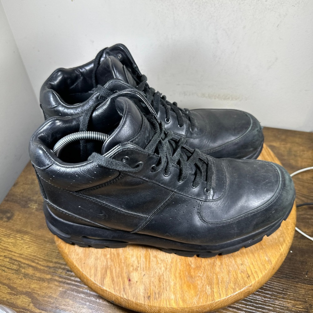 Nike Manoa Leather Triple Black Waterproof Boots 865031-009 Mens 13